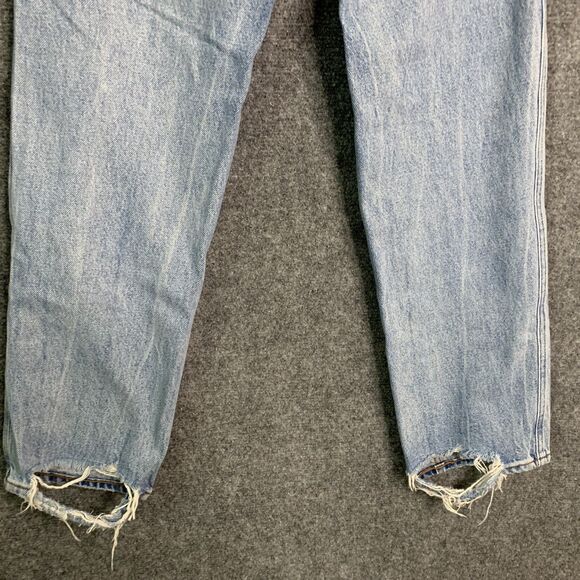 Abercrombie & Fitch High Rise Vintage Straight Jeans Sz 25 Button Fly Destroyed - Picture 10 of 16